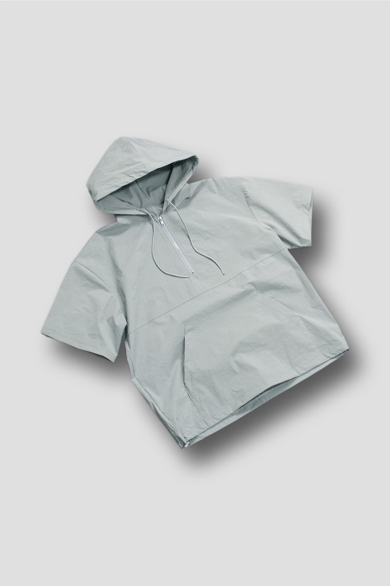 LIGHT WEIGHT NYLON SHORT SLEEVE HOODIE