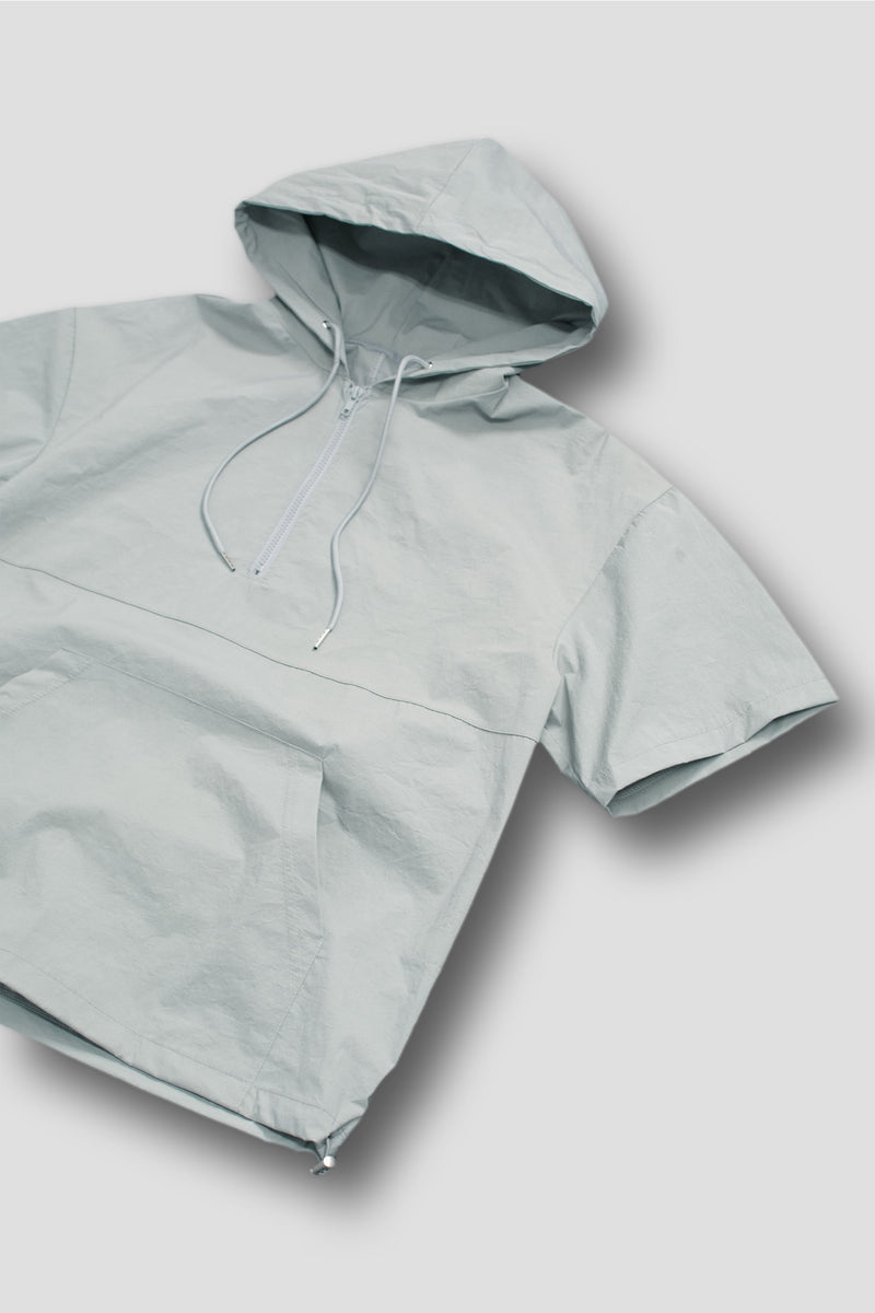 LIGHT WEIGHT NYLON SHORT SLEEVE HOODIE