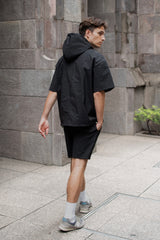 LIGHT WEIGHT NYLON SHORT SLEEVE HOODIE